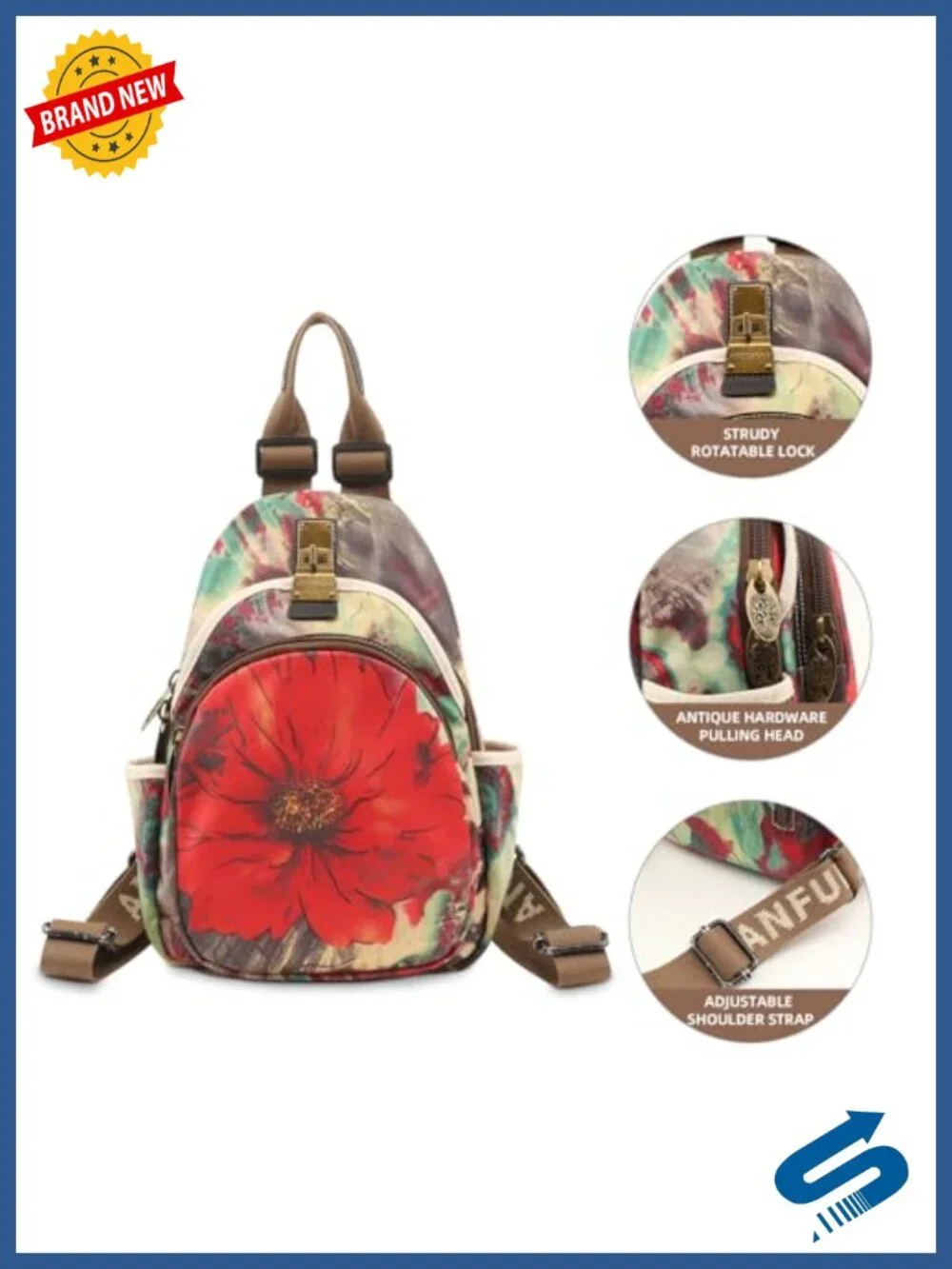 Mini Waterproof Oxford Backpack - Adjustable Straps, Anti-Theft, Daypack, Travel